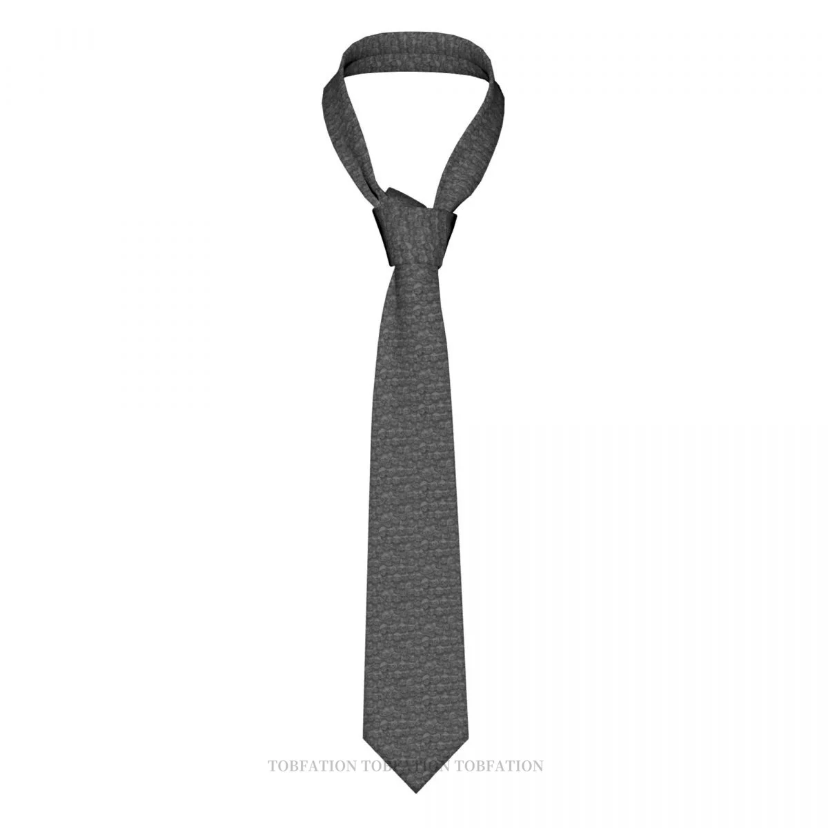 

Hella Skulls Graphite Print Ties Casual Unisex Neck Tie Daily Wear Narrow Striped Slim Cravat