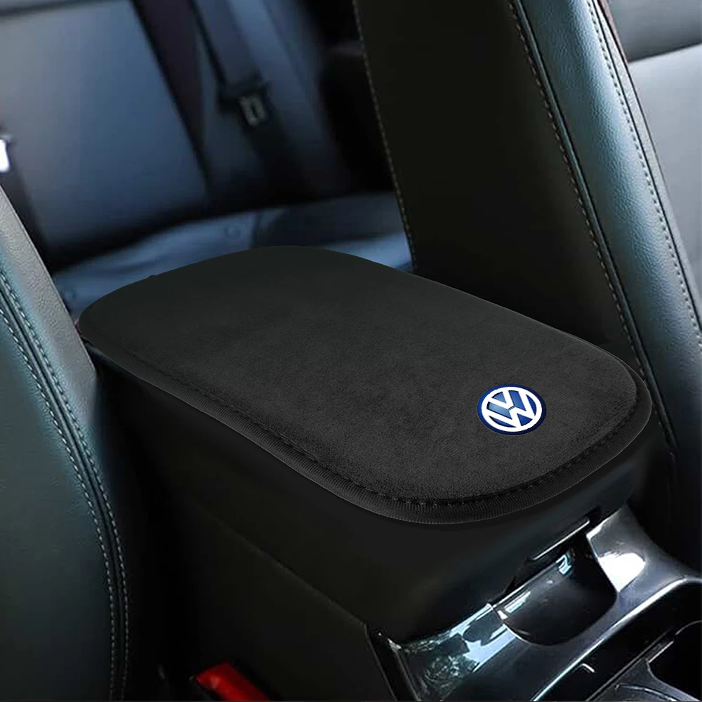 Suede Leather Armrest Mat Arm Rest Protection Cushion Auto Armrests For Volkswagen VW R Line Golf Polo Tiguan Passat B6 Touran