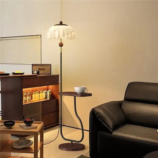 

Medieval Style LED Standing Floor Lamp E27 Multifunctional Eyes-Caring Light For Living Room Hotel Bedroom Decoration