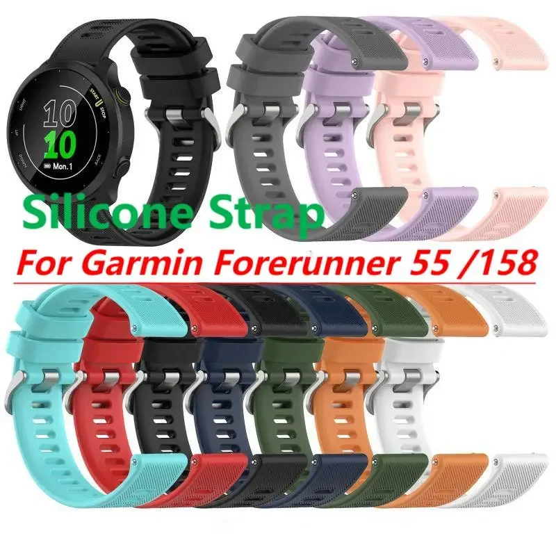 Pulseira de substituição de silicone para Gaimin Forerunner 55 Pulseira de relógio inteligente Pulseira de pulso Acessórios de pulseira 158