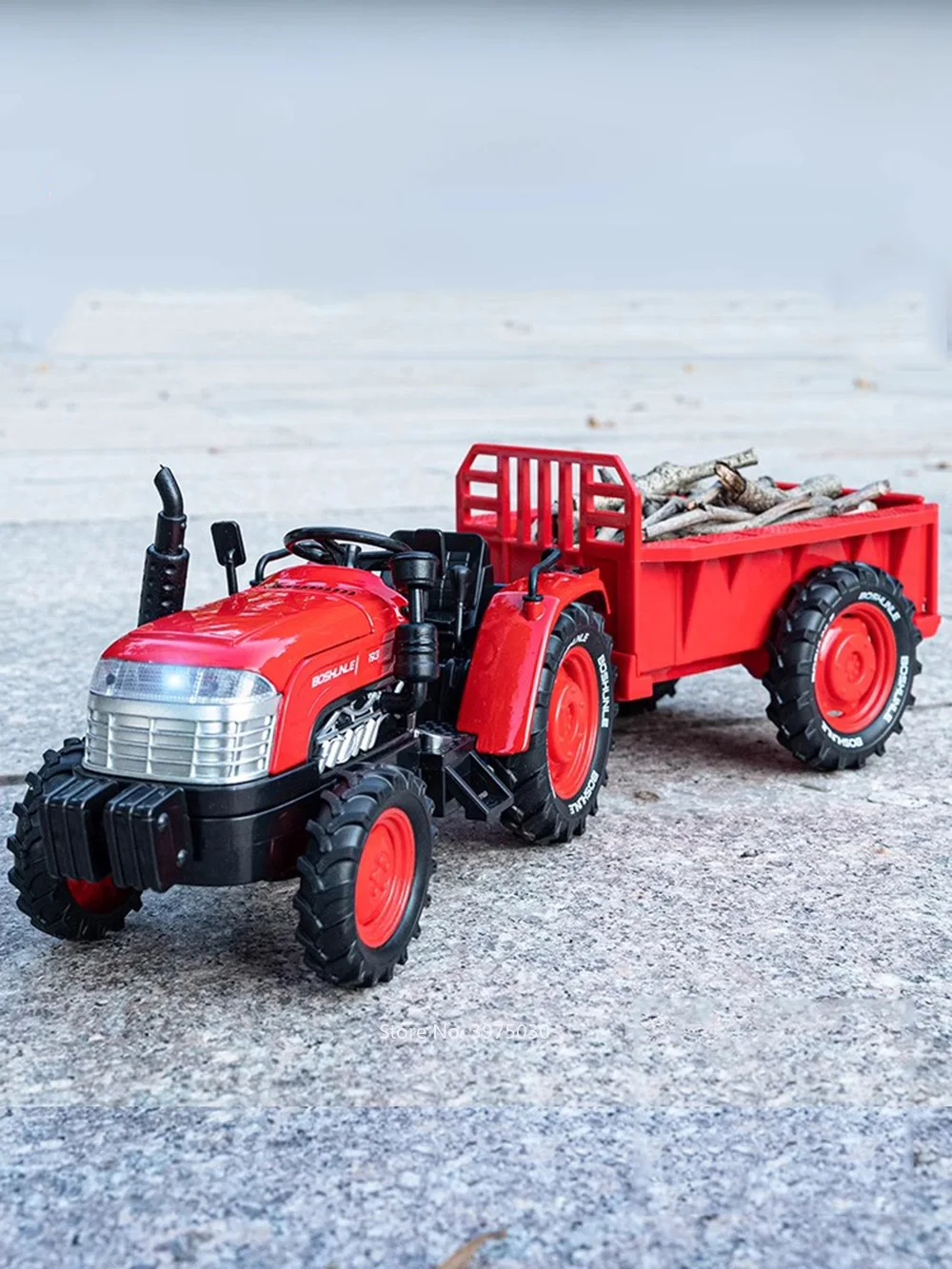 1/32 Round Head Tractor Toy Cars Models Wheel Pull Back Agricultural Tractors Light Sound Vehicles Children's Educational Toys