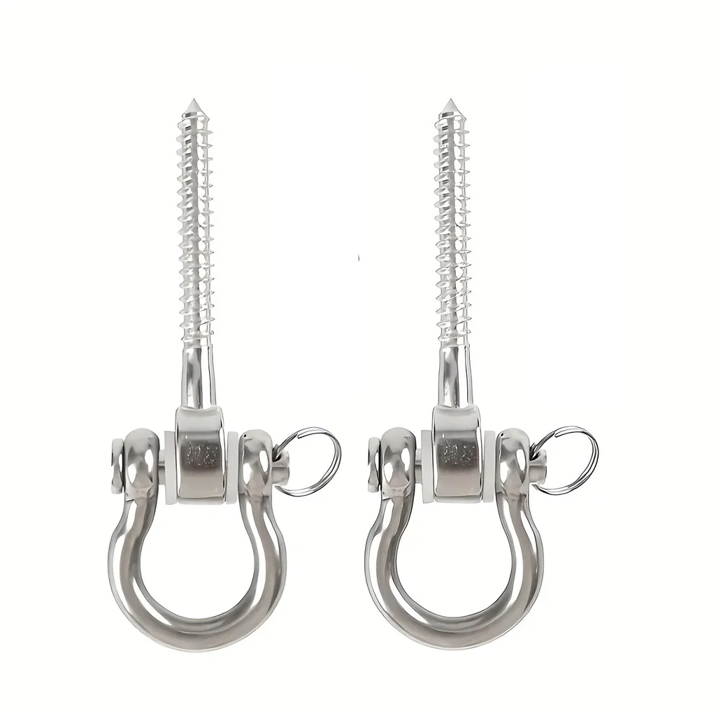 2PCS Heavy Duty Stainless Steel Swing Hook Hammock Hanging Part Punching Bag Mount Porch Patio Garden Outdoor Swing Hanger