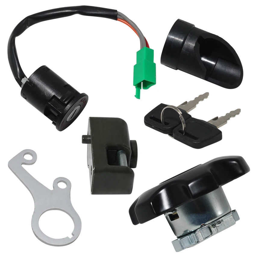 Fuel Gas Cap Ignition Switch Seat Lock with Key Kit For Suzuki DRZ400 DR-Z400SM 37101-29811 37101-29812 37110-29FA0 44200-29820