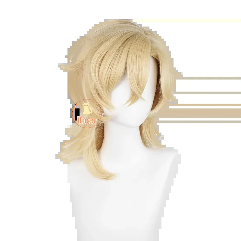 Honkai Star Rail Aventurine Cosplay Wig Blonde Short Hair Sunglasses Earrings Interastral Peace Corporation Halloween Men Women