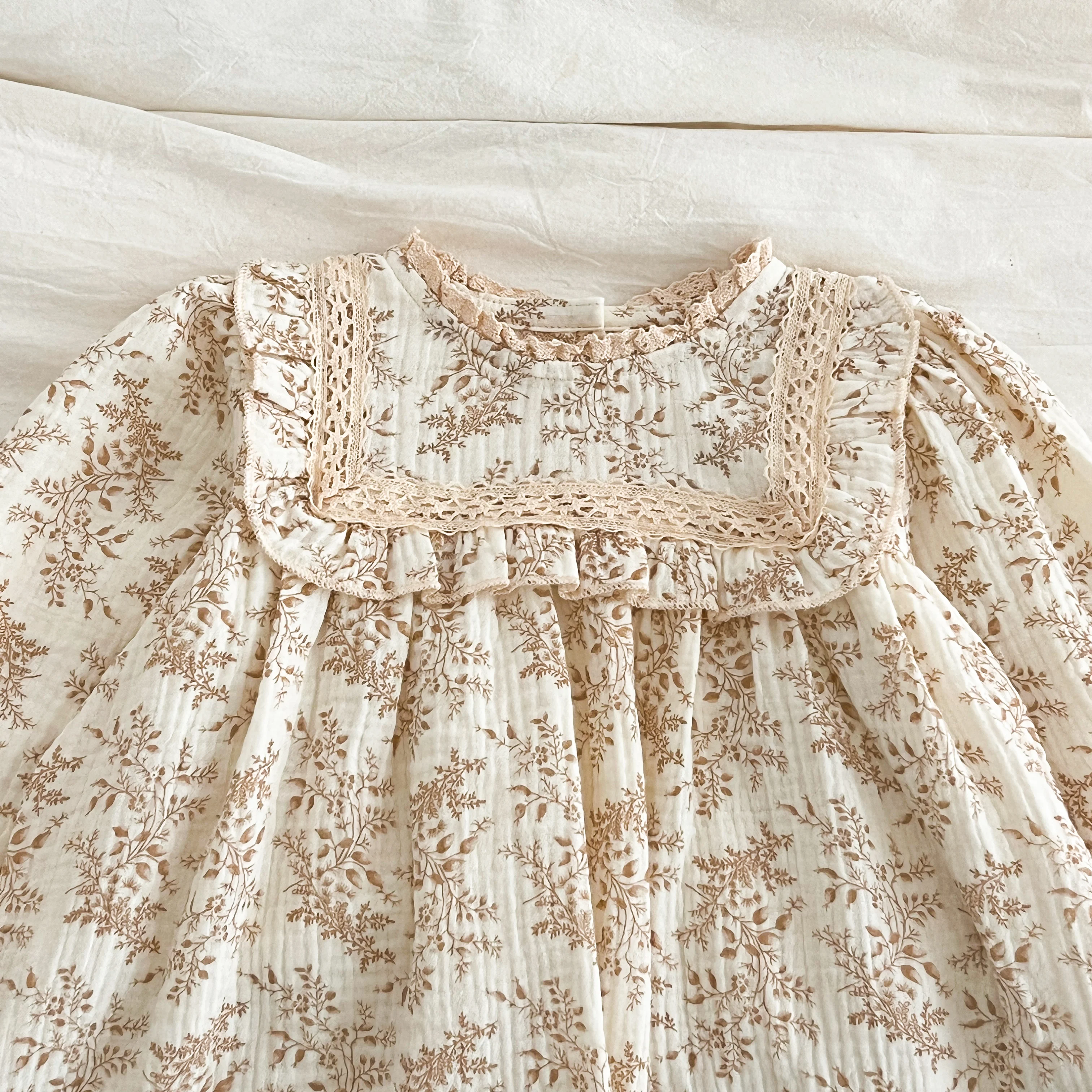 Neue Schwestern Kleid Infant Baby Mädchen Spitze Kragen Kleid Strampler Kinder Mädchen Vintage Blumen Prinzessin Kleid Familie Kleidung Strampler – Detail 19