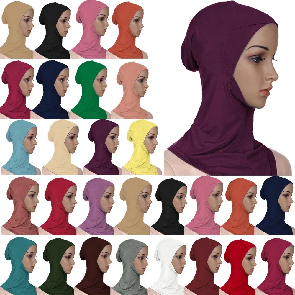 Neue muslimische Kreuz Schal innere Hijab Kappe islamische volle Abdeckung Kopf bedeckung Hut Ninja Knochen haube Turban Kopftuch Kopf wickel Frauen Hijabs