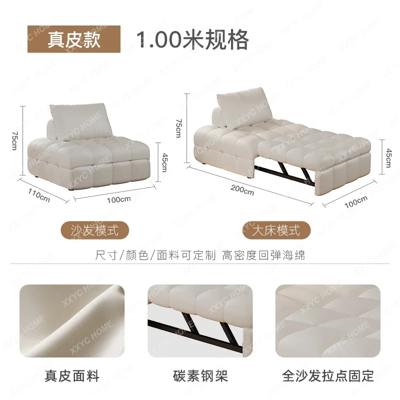

A Fabric small apartment pull-out medieval sofa bed