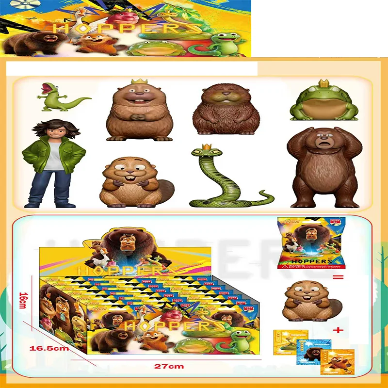 Nowa Niespodzianka Blind Box Hoppers Mystery Box Kreskówkowy Bobr Losowy Styl Słodka Figurka Anime Model Kolekcjonerska Zabawka Niespodzianka G