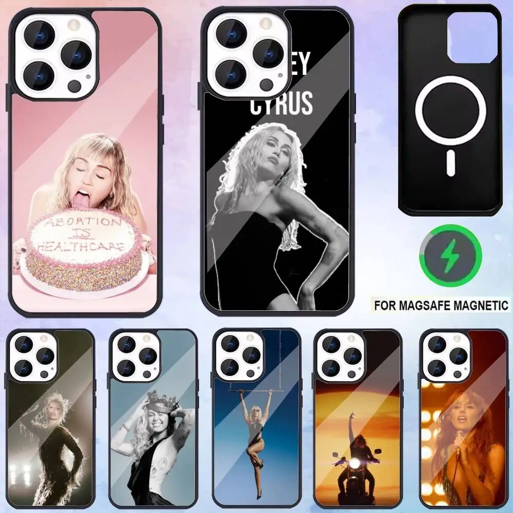 

M-Miley Something C-Cyrus Phone Case For iPhone17,16,15,14,13,12,11 Plus,Pro Max Magnetic Magsafe Wireless Charging