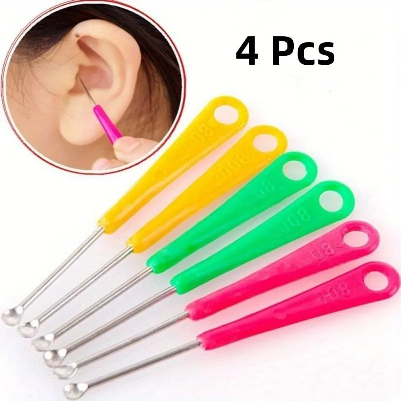 4pcs Ear Cleaning Sticks Removal Tools for Earring Hole Cleaner Wax Cleaner for Ears Alternative - Detail 1