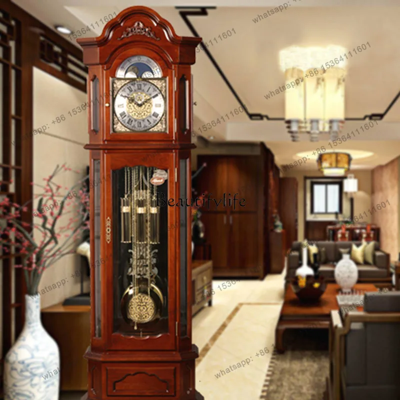 56Floor clock Chinese living room solid wood mechanical clock