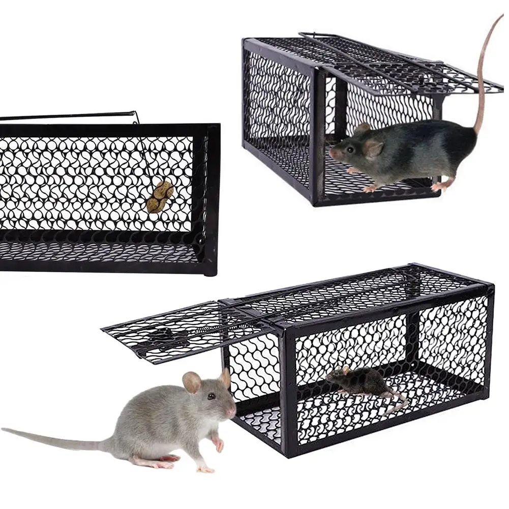 Reusable Metal Mouse Trap Rat Cage Safe Firm Iron Net Household Mouse Catcher Professional Humane Indoor Outdoor Rat Trap