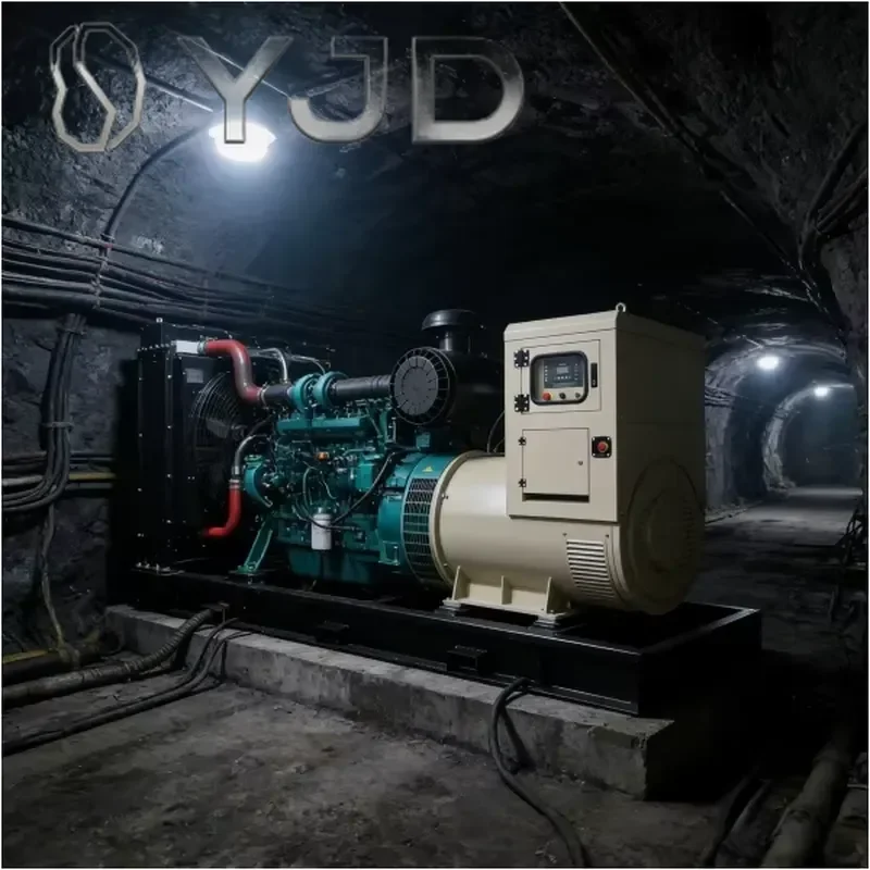 YJD Factory Direct Global Power 50Hz Silent Open Frame Diesel Generator AC 3 Phase 300-500KW KVA 120/240V 24V DC Electric 1800