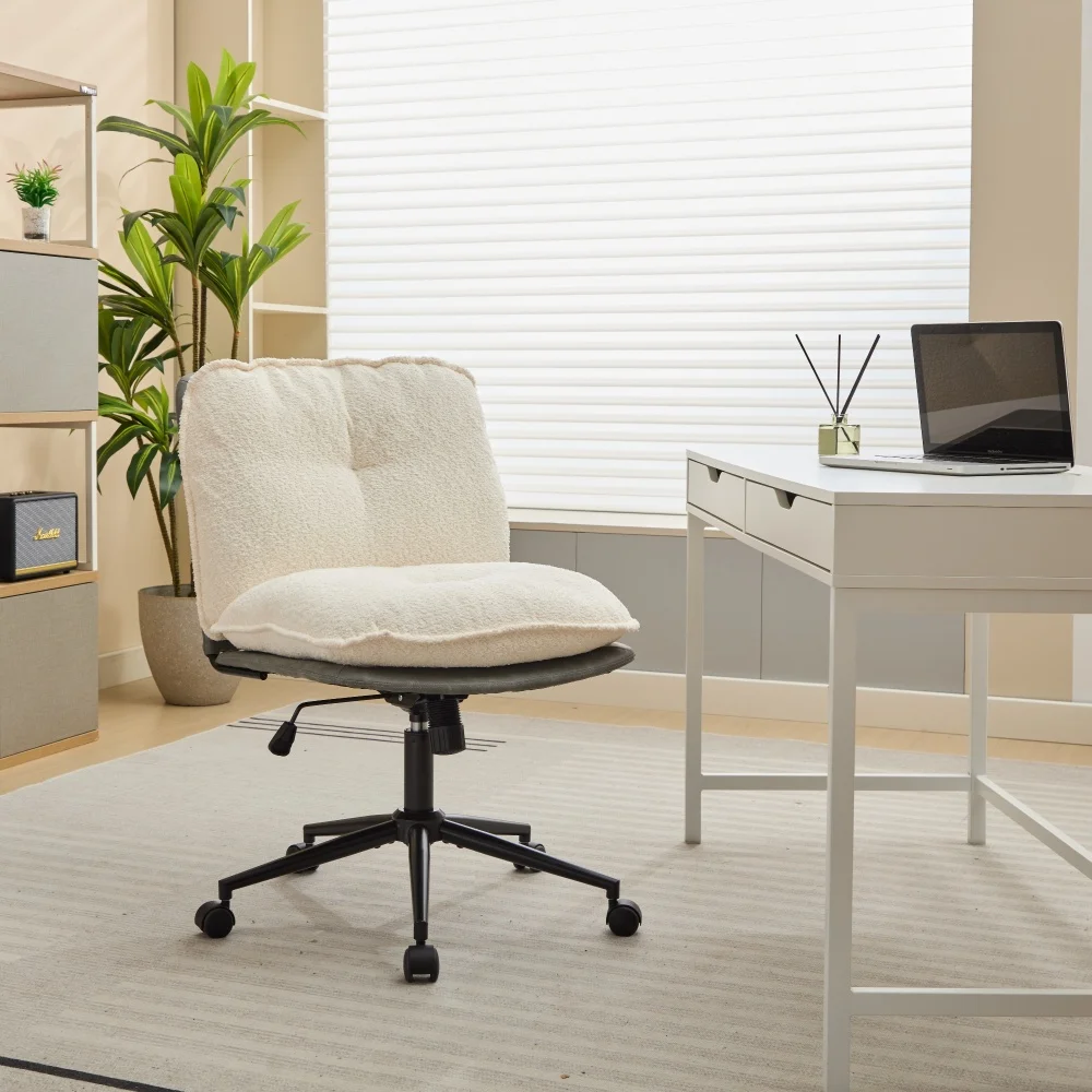 

Oversized Seat with Wheels, Computer Chair, 360° Adjustable Height, Rolling and Swivel Home Office Chair