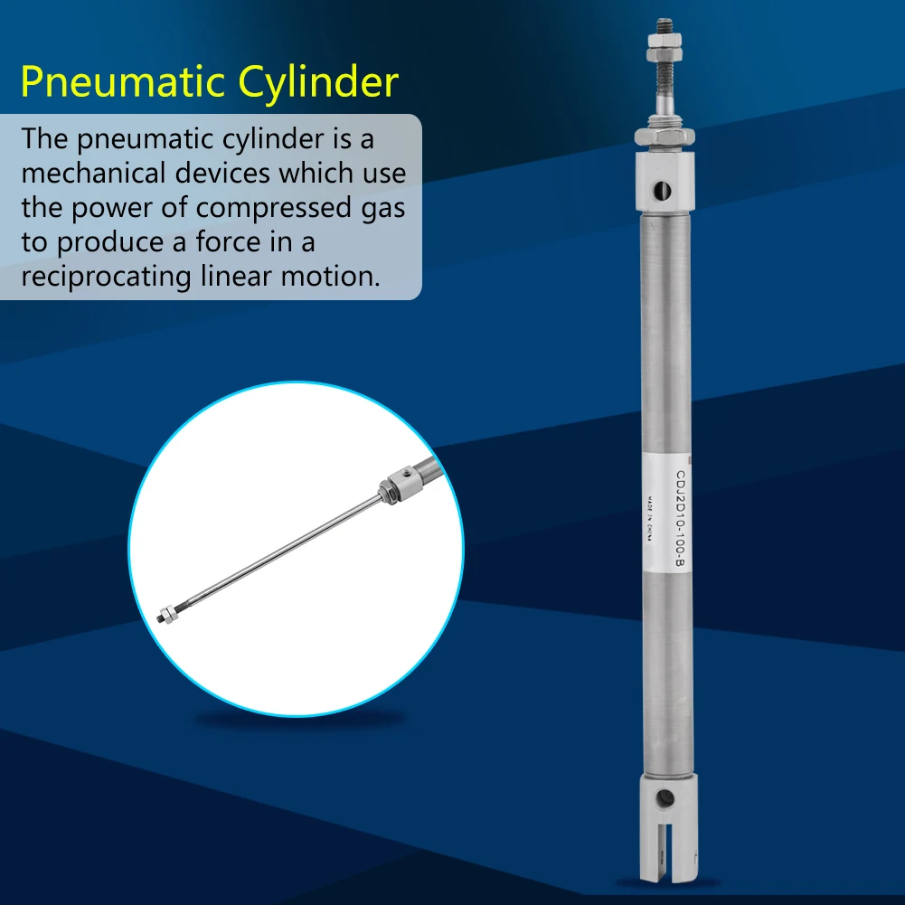 

Air Cylinder CDJ2D10-100-B 10mm Diameter 100mm Stroke Double acting Stainless Steel Pneumatic Air Cylinder Pneumatic Cylinder