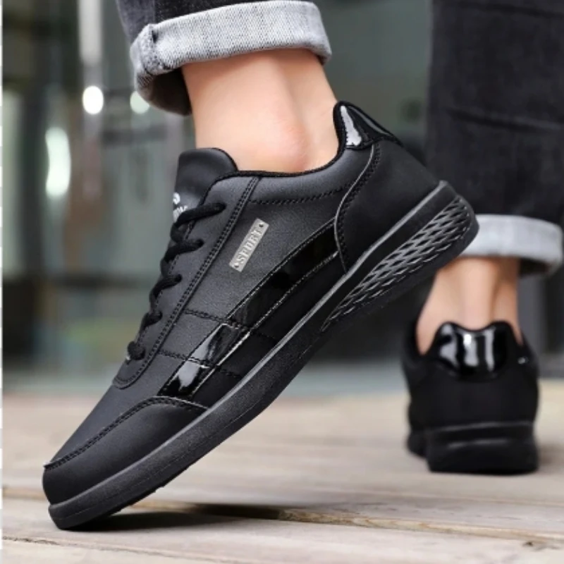 

Luxury Men's Sneakers Pu Leather Trend Casual Breathable Leisure Male Walking Shoes Anti Slip Comfortable Vulcanized Men Shoes