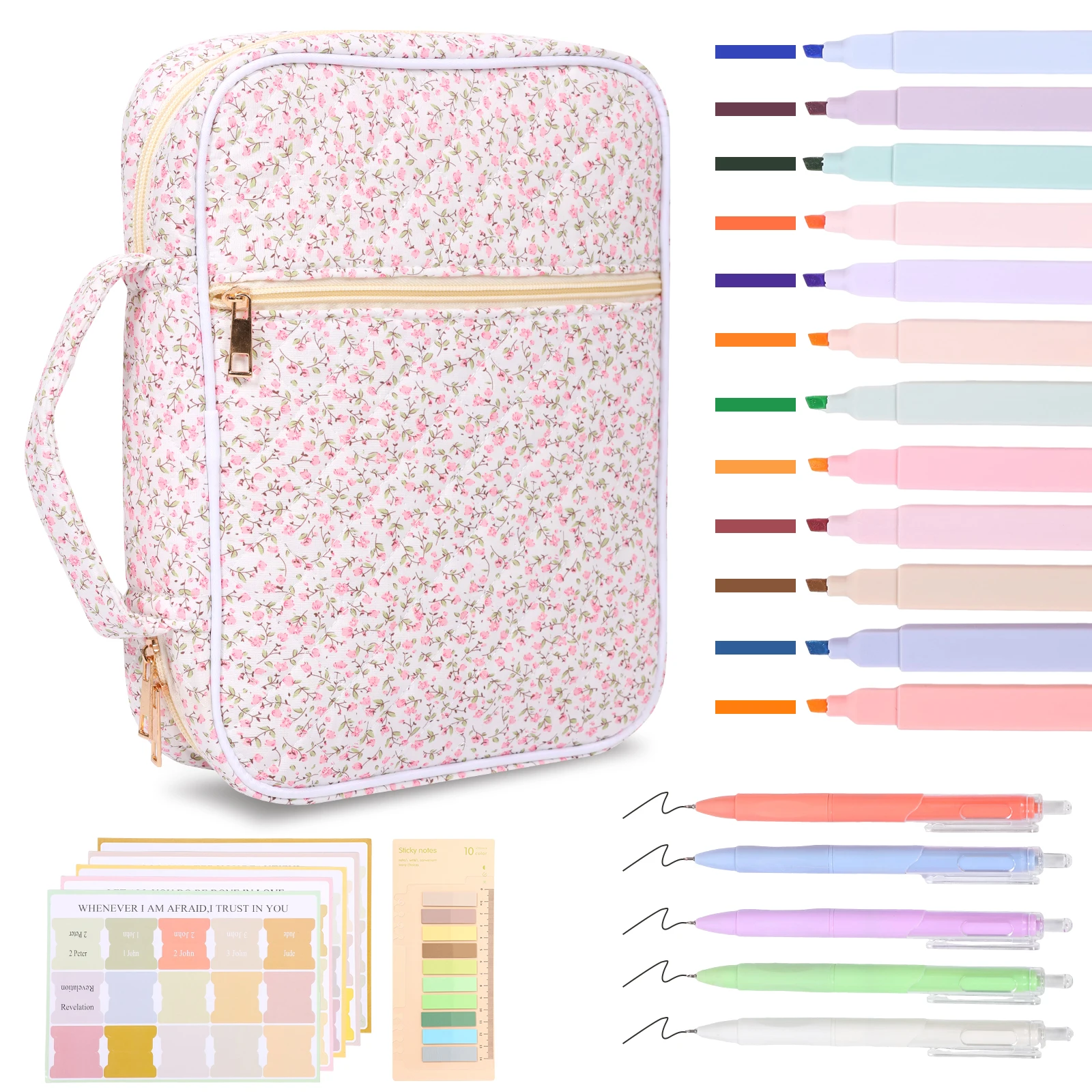 

Чехол для Библии, портативная хлопковая сумка-тоут для Библии с ручкой, многофункциональный набор аксессуаров для учебы, сумка для хранения книг для путешествий и учебы