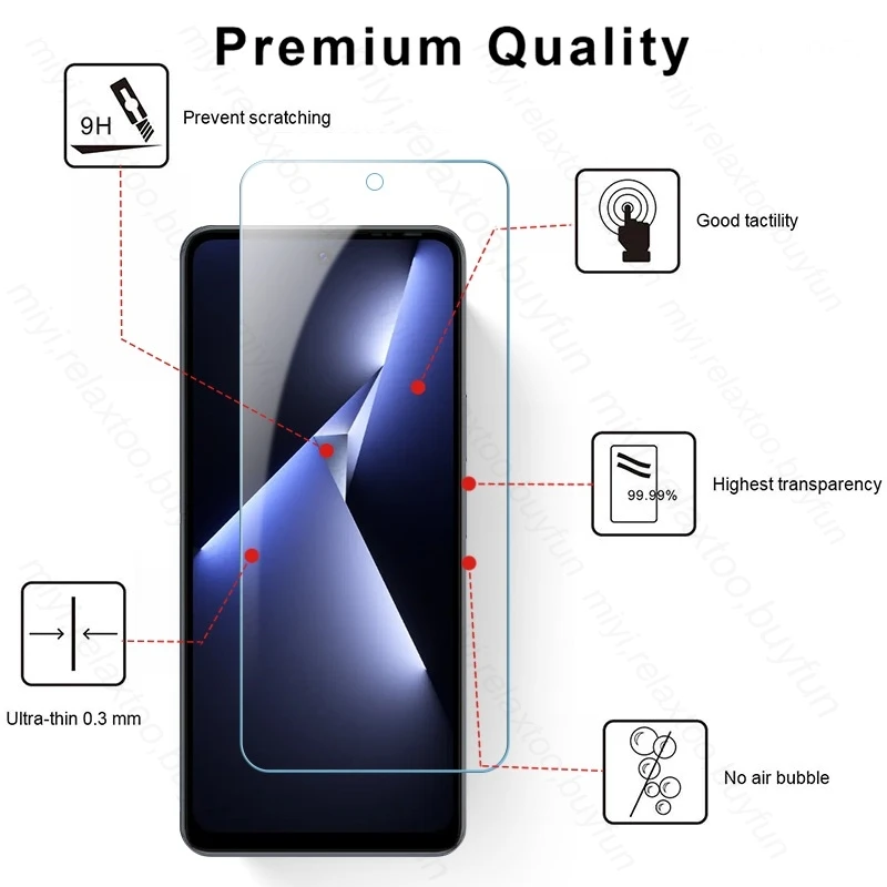 2-In-1 Camera Les Screen Protector Tempered Glass For Tecno Pova5 Pova 5 Pro X Free Fire 4G 2023 LH7n,LH8n 6.78\