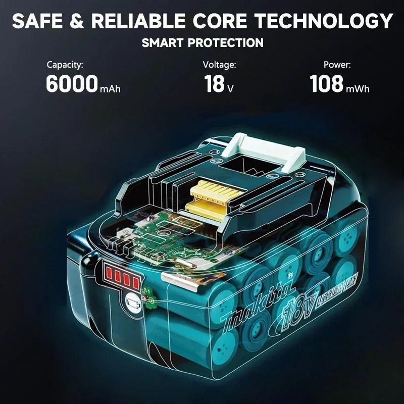 الأصلي ماكيتا 6.0Ah/9.0Ah18V بطارية قابلة للشحن لماكيتا 18 فولت BL1830 BL1850 BL1850B BL1830B BL1840 BL1840B أدوات كهربائية