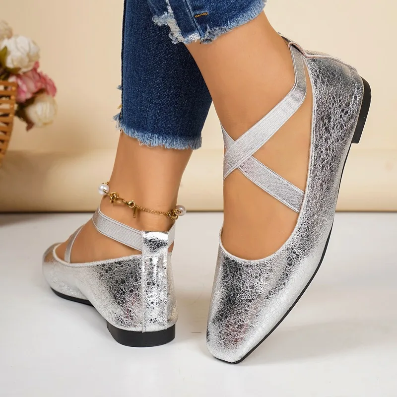 

Women's Plus Size Ballet Style Non-Slip Ankle Boots Flat Shoes 2026 New Retro Spring Round Toe Comfortable Casual Loafers