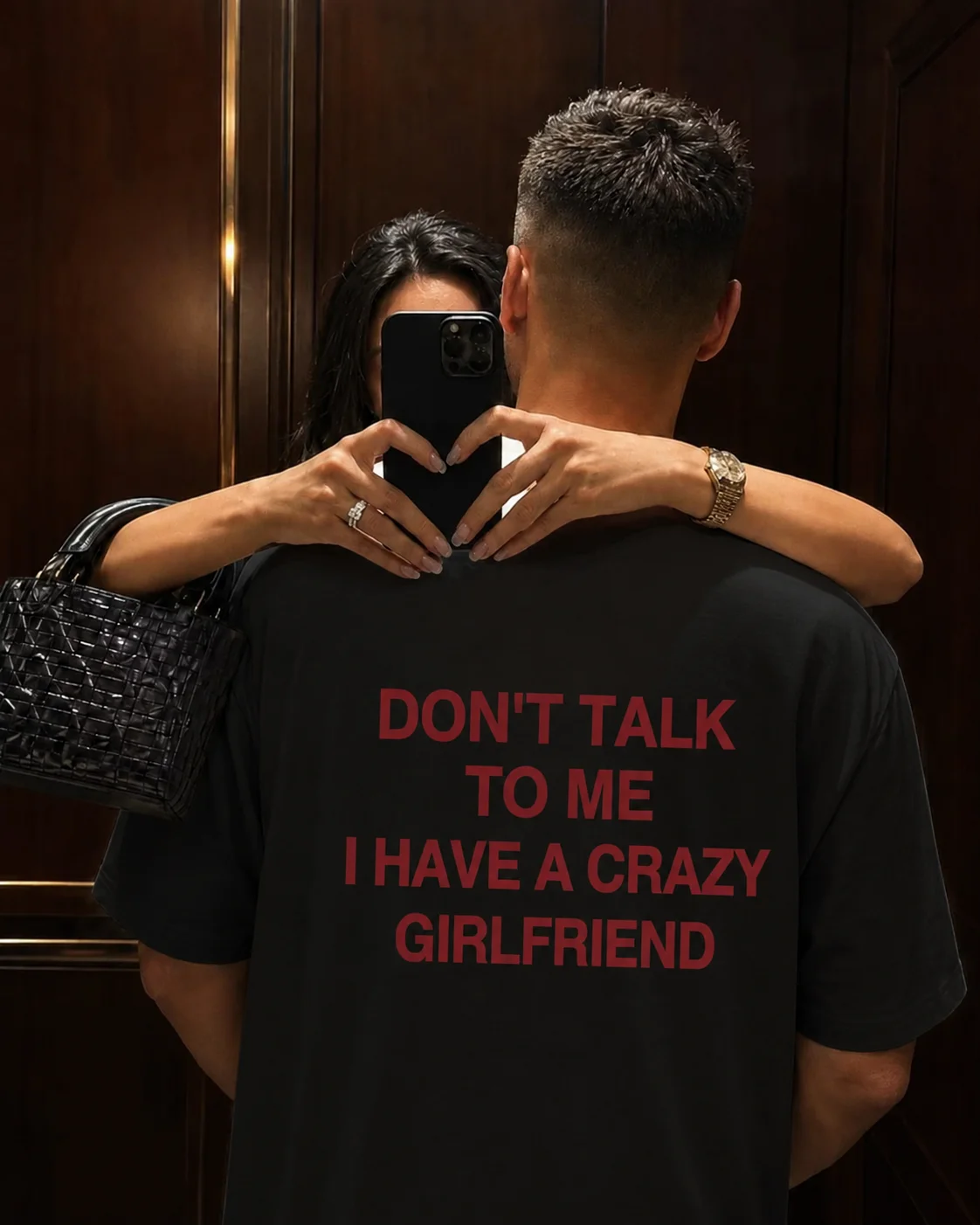 Funny Don’t Talk To Me I Have A Crazy Girlfriend Printed T-shirt Men Women Cotton T-shirt Men's T-shirts 2026 New Men's Clothing
