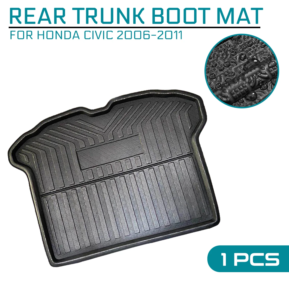 Car Carpet Rear Trunk Anti-mud Cover For Honda Civic 2006 2007 2008 2009 2010 2011 Floor Mat