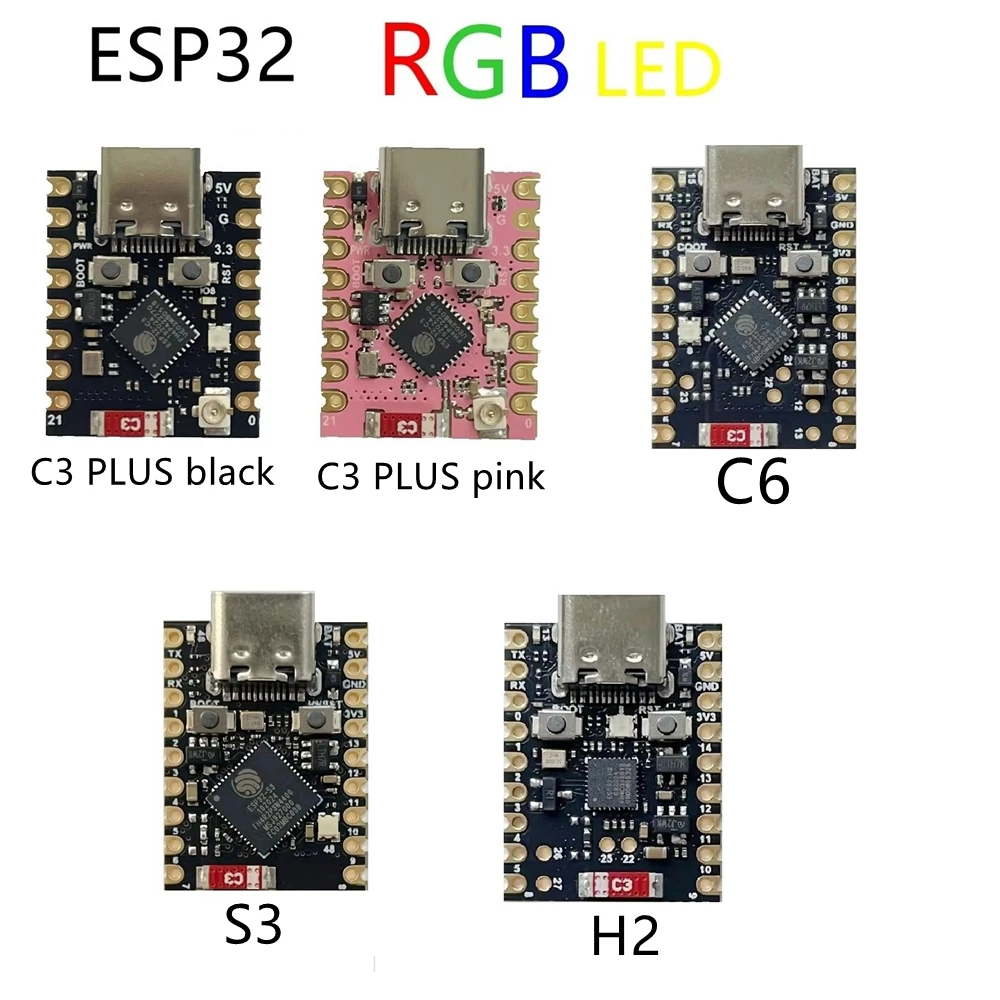 Carte de développement ESP32-C3 SuperMini V2 Plus IOT ESP32-C6 ESP32-H2 ESP32-S3 ESP32 WiFi Bluetooth MicroPython Compatible Arduino