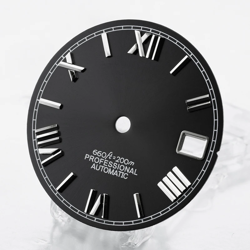 NH35 الطلب S الطلب 28.5 مللي متر قطر الأرقام الرومانية تقويم أشعة الشمس صالح ل NH35/36 ساعة يد تعمل بالحركة تعديل الملحقات