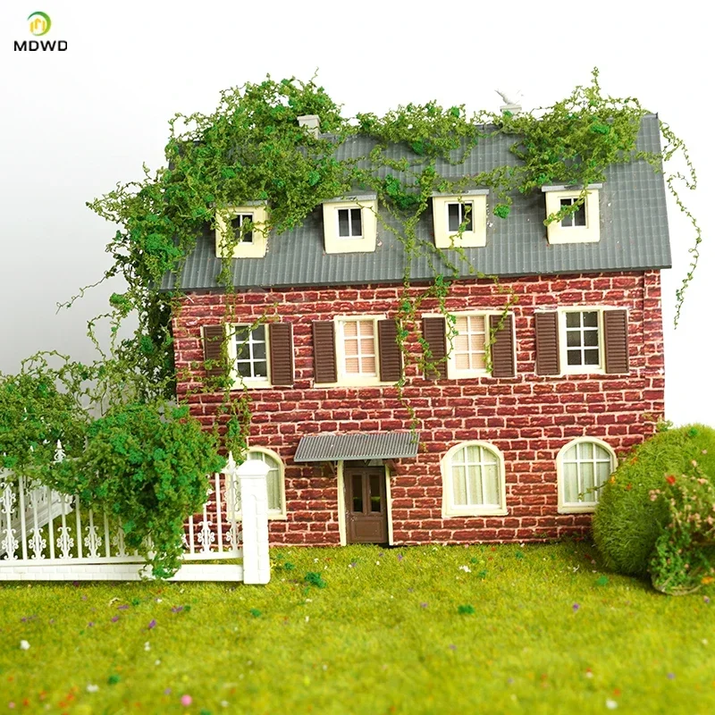 DIY Simulation Miniature Cotton Thread Vine Leaves Model Materials for Micro Landscape Wall Plants Layout Diorama Kits
