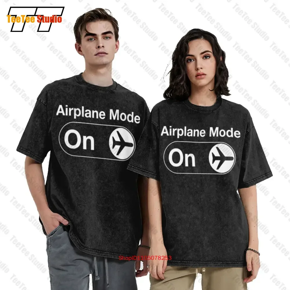 Airplane Mode On Flyer Pilot Airline Travel Vintage Oversized T-Shirt 2UZ4