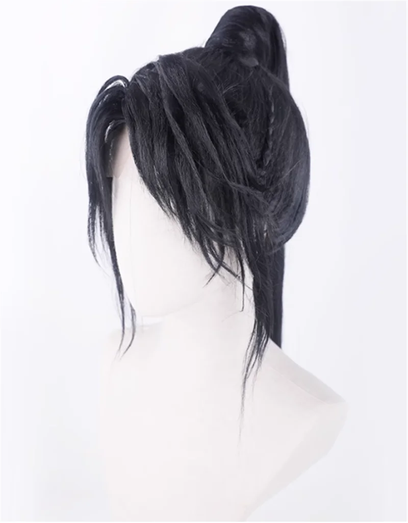 Scumbag Systeem Al Gestyled Cos Pruik Luobinghe Lange Zwarte Cosplay Pruiken Cos Props Set voor Kinderen Gift