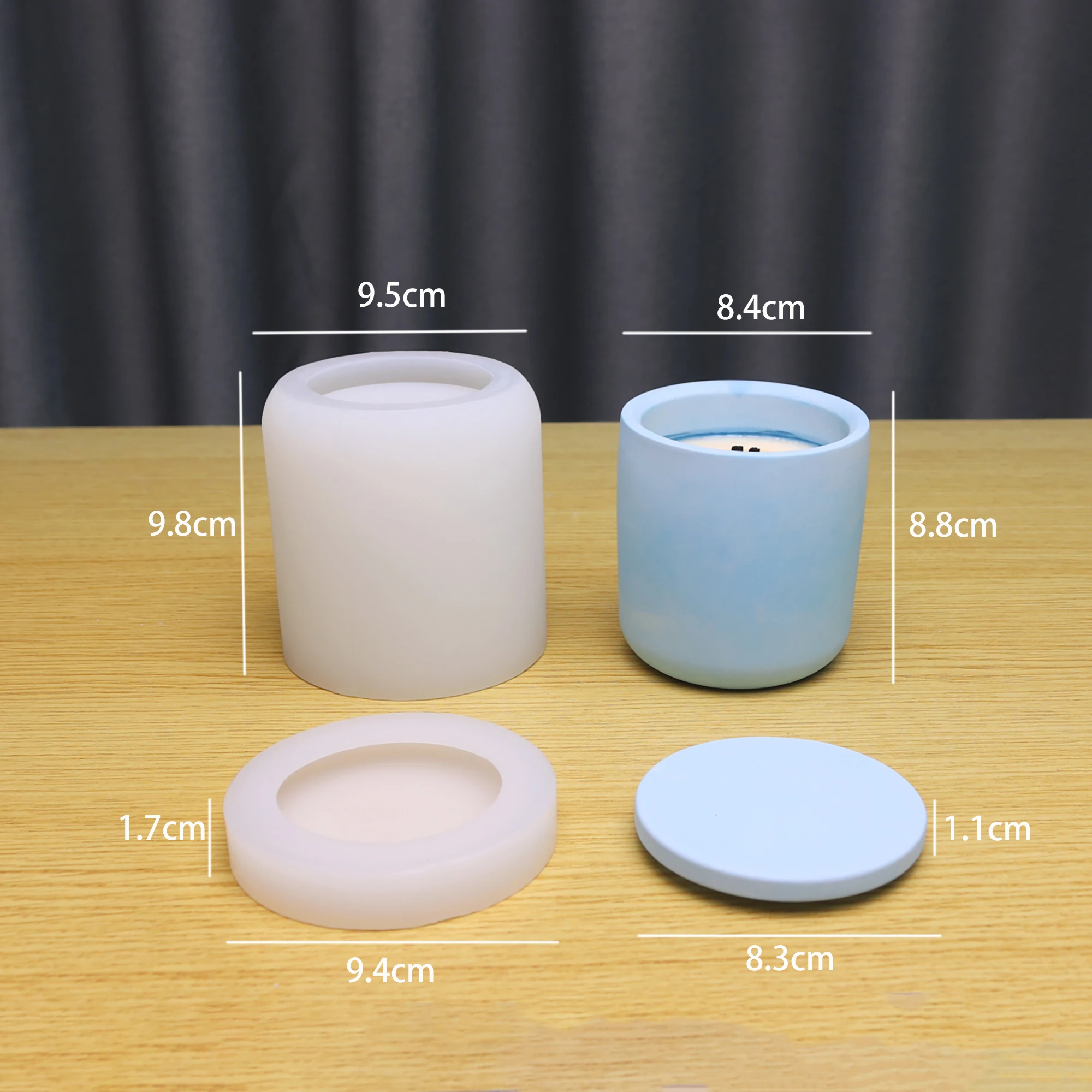 Concrete Round Planters Molds DIY Candle Vessels for Candle Making Terrazzo Flower Pot Silicone Molds for Plaster Storage Box