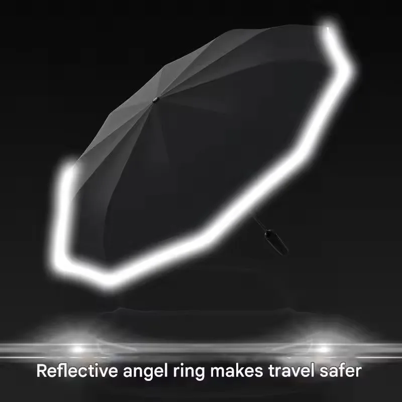 Fully Automatic Enlarged Umbrella for Heavy Rain Men's Large Reinforced Thickened Reverse Folding Car-mounted Storm-resistant - view 4