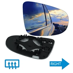 Heated Convex Wing Door Rearview Mirror Glass Right For 2009-12 VW Golf 6 MK6 5K