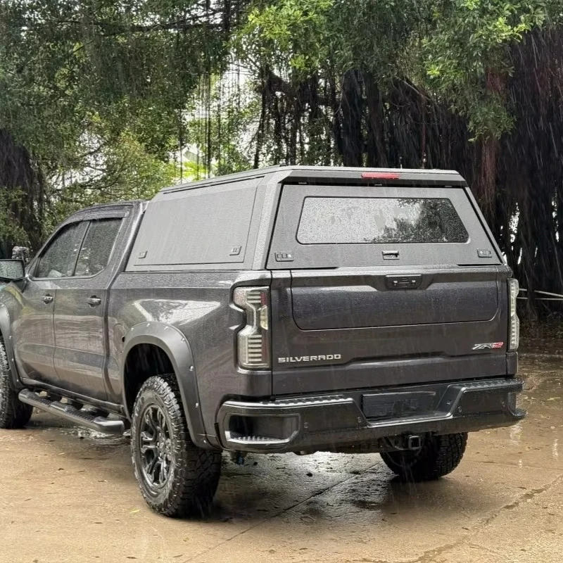 

High Quality Black Manual Pickup Truck Ute Waterproof Aluminum Alloy Hardtop Canopy Camper No-drilling Installation for BYD