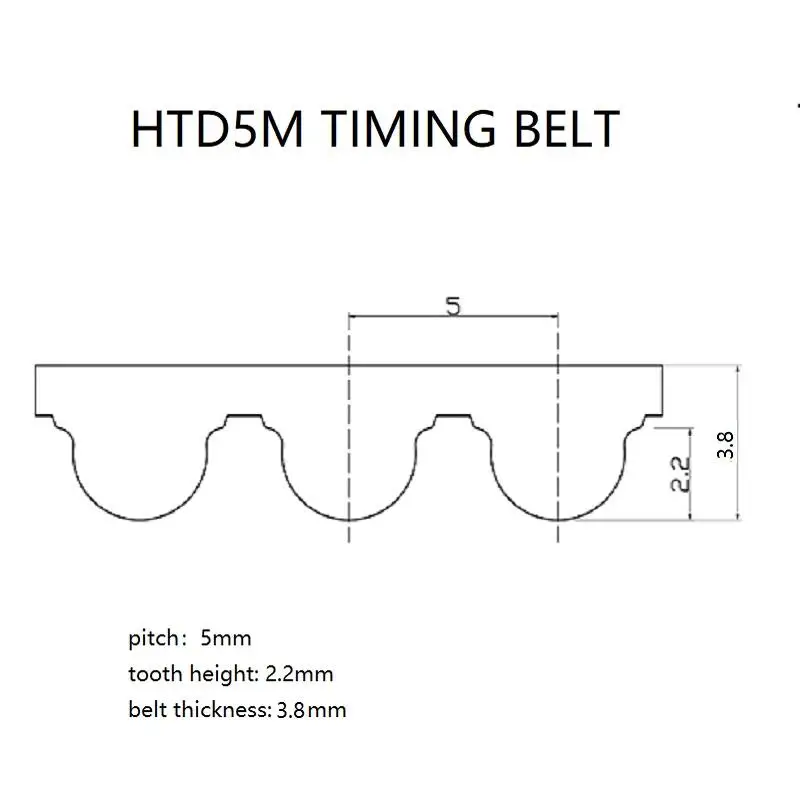 20 Meter HTD5M Open Timing Belt Tooth Transmission Conveyor Polyurethane PU Timing Belt Open Ended With Steel Cord Width 27mm