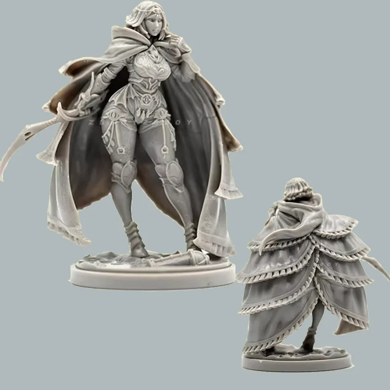 

38 мм модель из смолы, фигурка красоты, солдата, ночного охранника Gk, микроминиатюрная 3d печатная белая модель игрушки в разобранном виде и неокрашенная