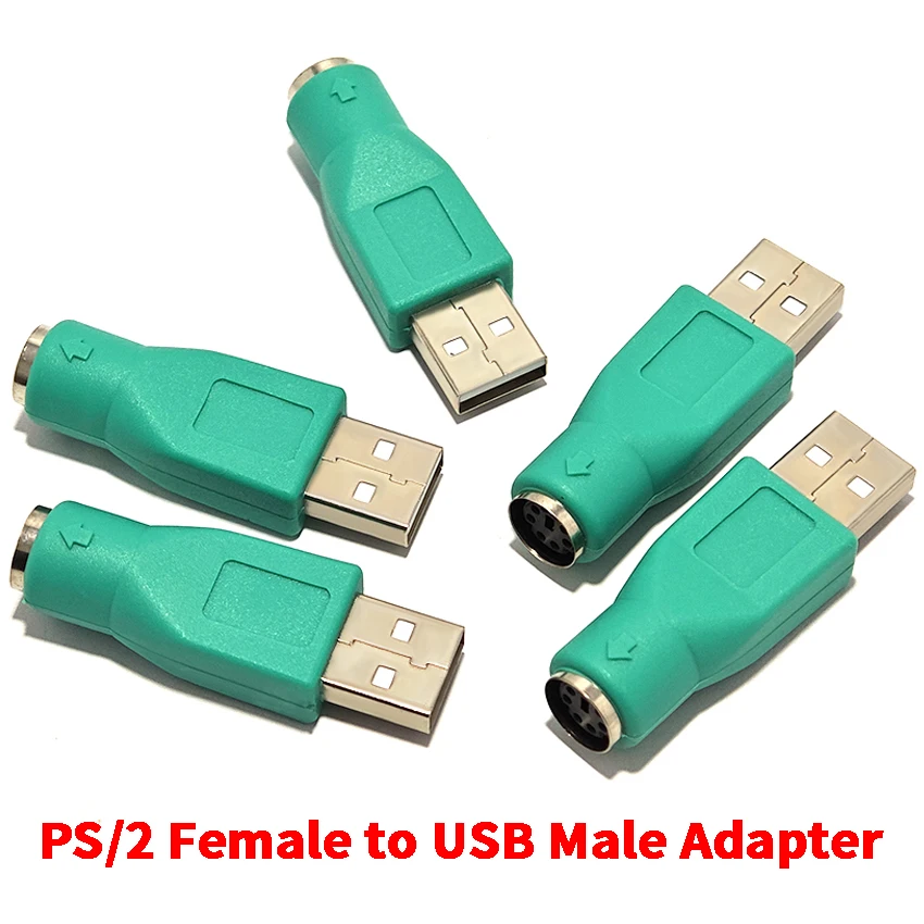 

2pcs PS/2 Female to USB Male Adapter Converter Connector For PC Computer Keyboard Mous