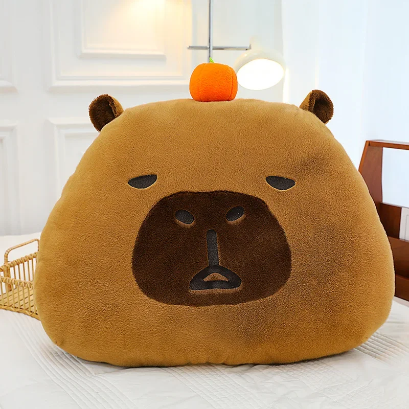 Nowa, duża, urocza pluszowa poduszka z kapibarą o wymiarach 60x50 cm, wypchane lalki kapibary, zabawki zwierzęce, poduszka do uspokajania i spania, prezenty urodzinowe dla dzieci.