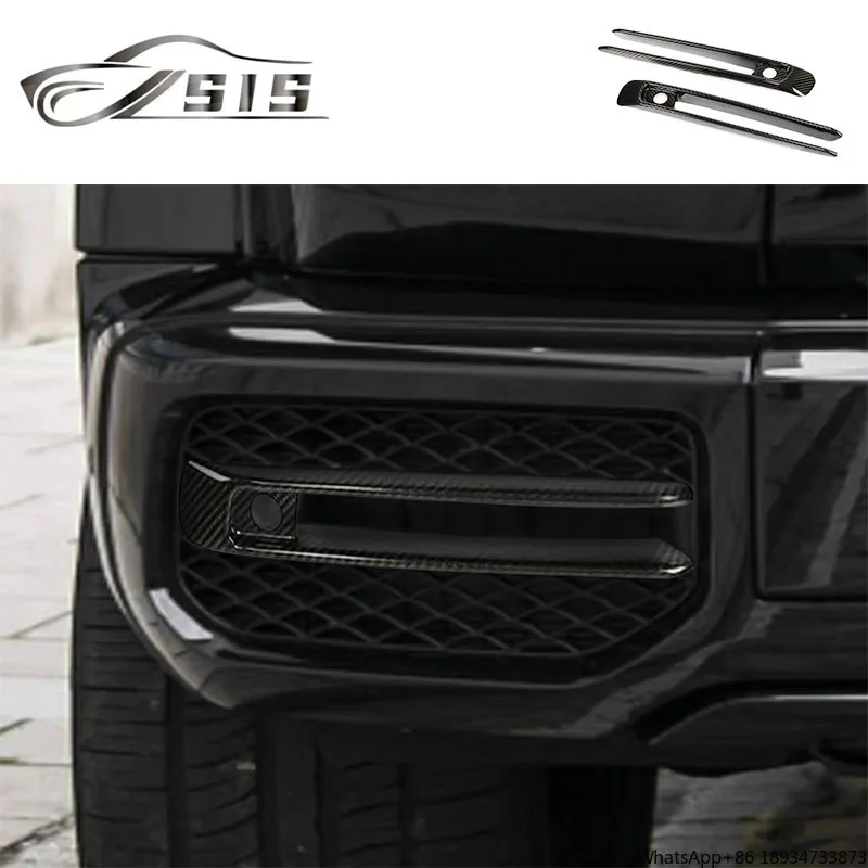 G-Class W464 G63 Front Grille Cover Carbon Fiber Material W463A 2018-2022 Year Bumper Grills Cover Exterior