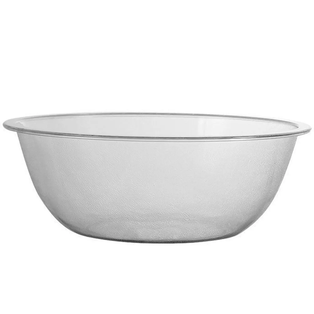 

Plastic Mixing Bowls Deep Design Stain Resistant Kitchen Food Storage Container Transparent Prep Bowl For Hot Pot Party Use
