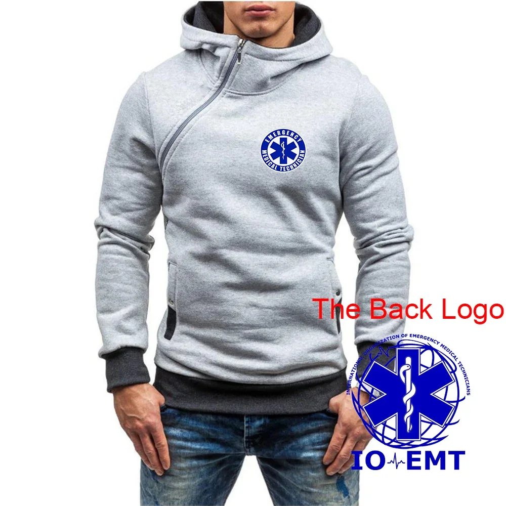 EMT Paramedic Emergency Medical 2024 New Men Spring And Autumn Style Five Color Hoody Outerwear Casual Comfortable Zipper Tops