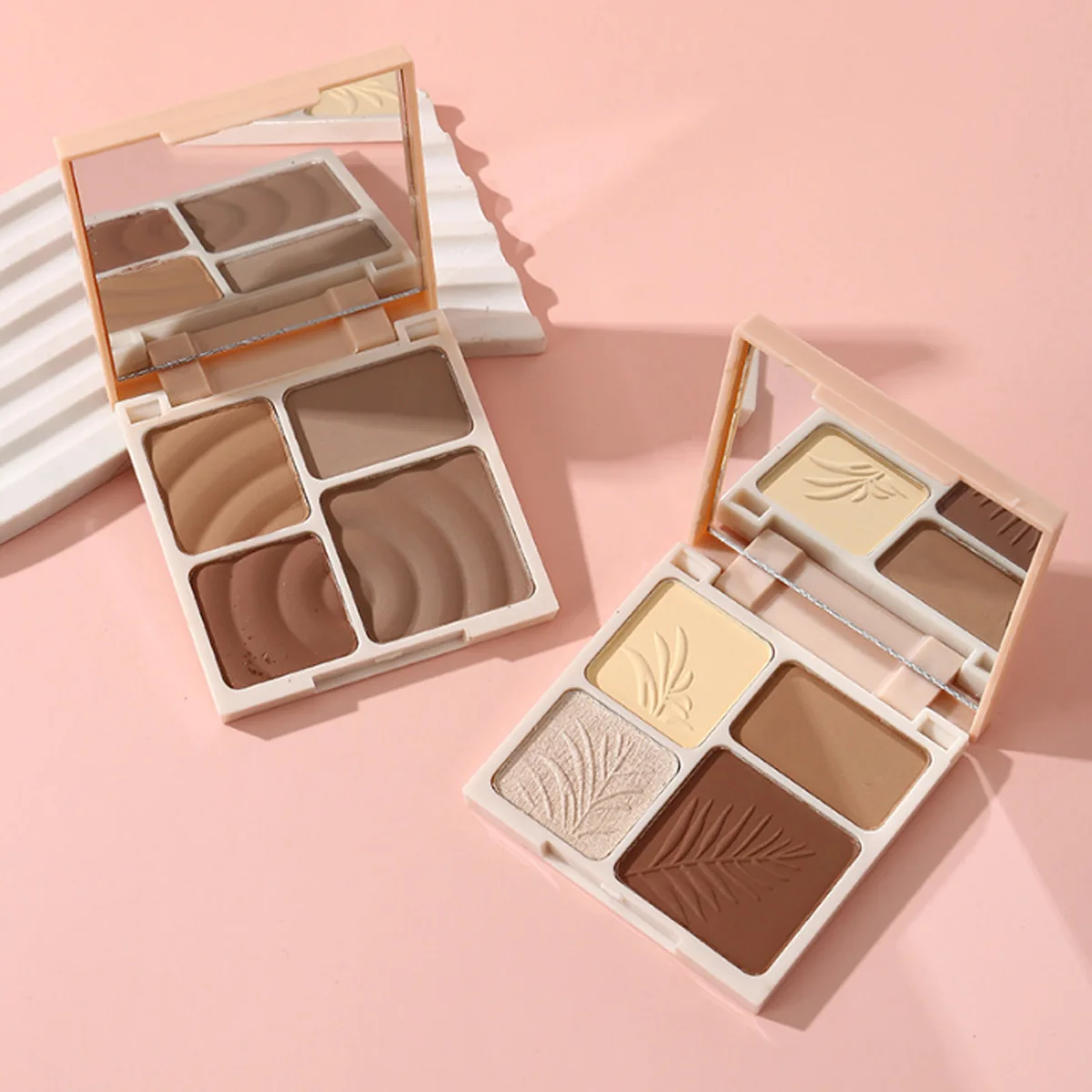 Vier Farben Hochglanz One Disc Matte Aufhellende Schatten Nase Schatten Make-Up Multifunktionale Umfassende Pflege Tragbare Machen