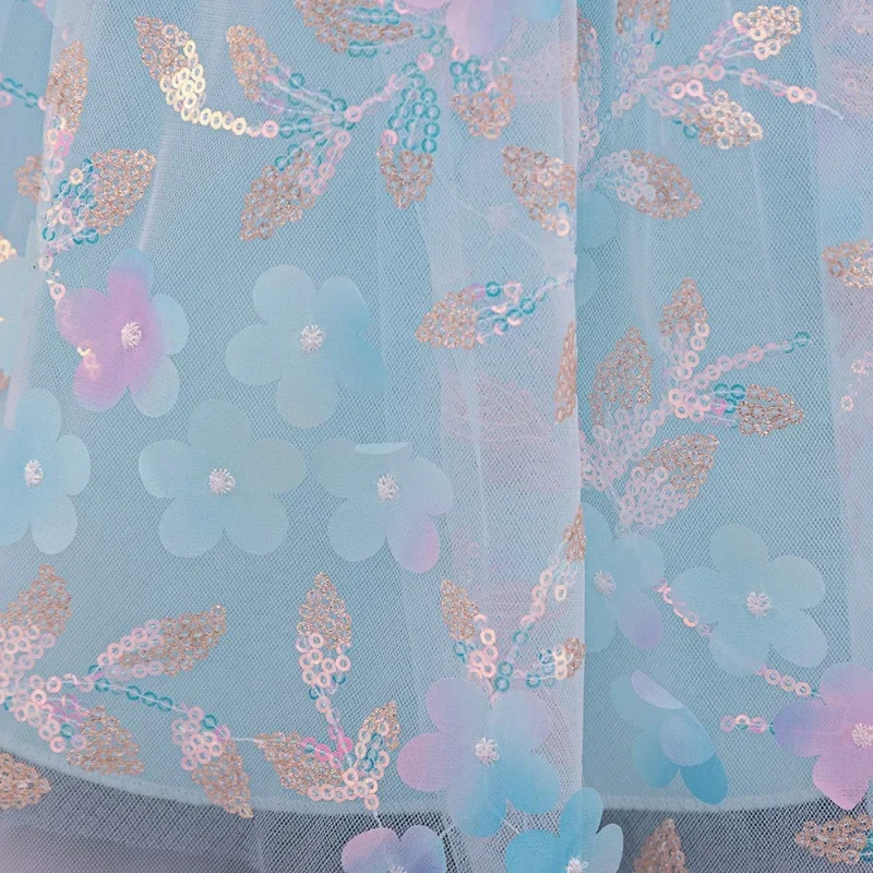 Robe de princesse à sequins pour filles, robe de soirée pour enfants, fleur de perle, fête d'anniversaire, haute qualité, doux et charmant, nouveau