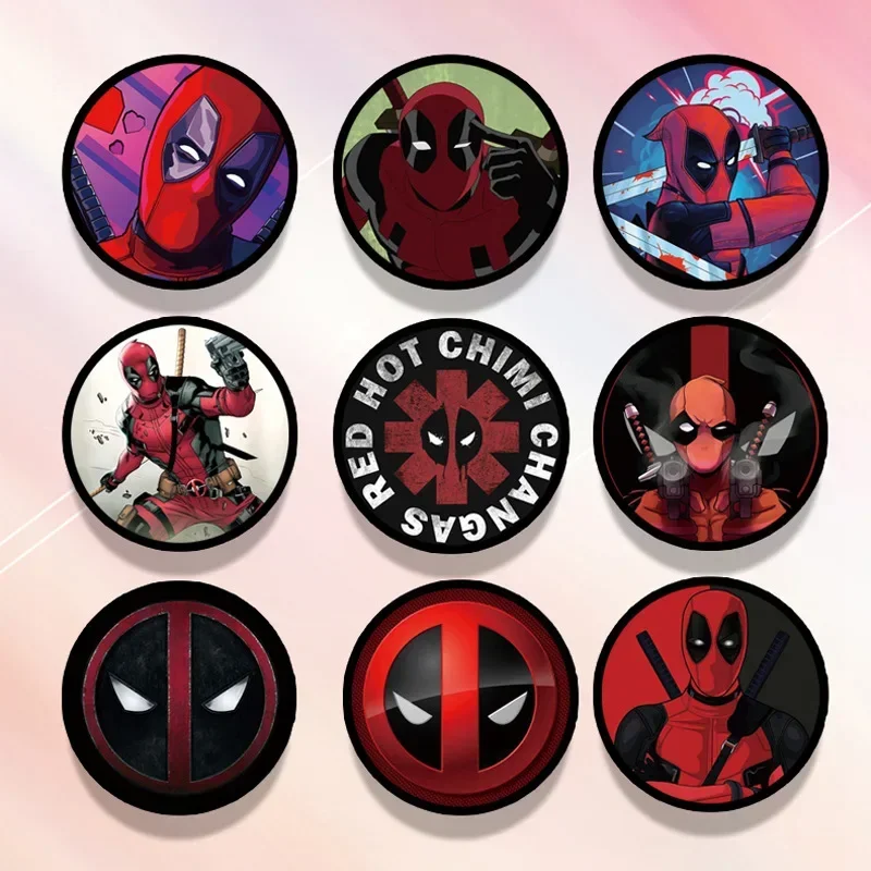 Soporte para teléfono móvil de Deadpools, soporte para teléfono móvil portátil con estampado de figuras de película de dibujos animados, anillo plegable, estante apilable, regalos de cumpleaños para amigos, nuevo