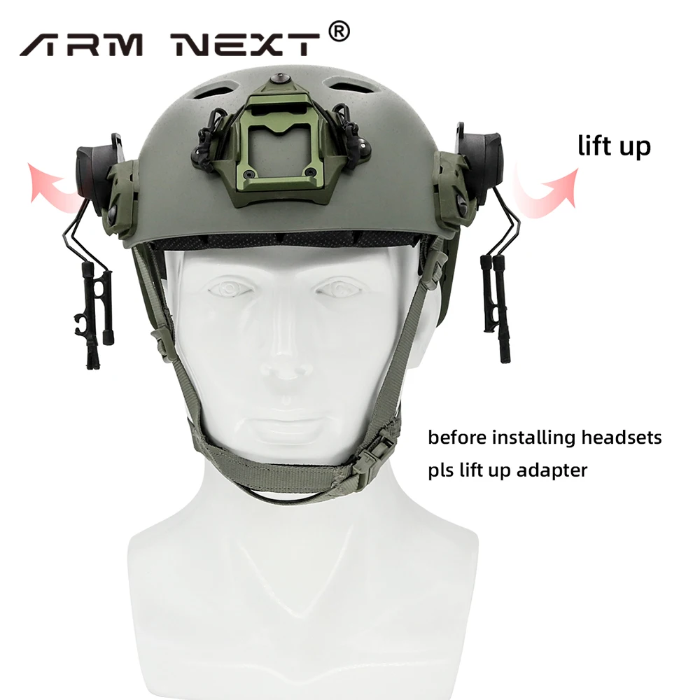 1-10pairs for COMTAC Shooting Headset  EXFIL Tactical Helmet Rail Adapter for Airsoft Headset COMTAC I II III Tactical Headset image 2
