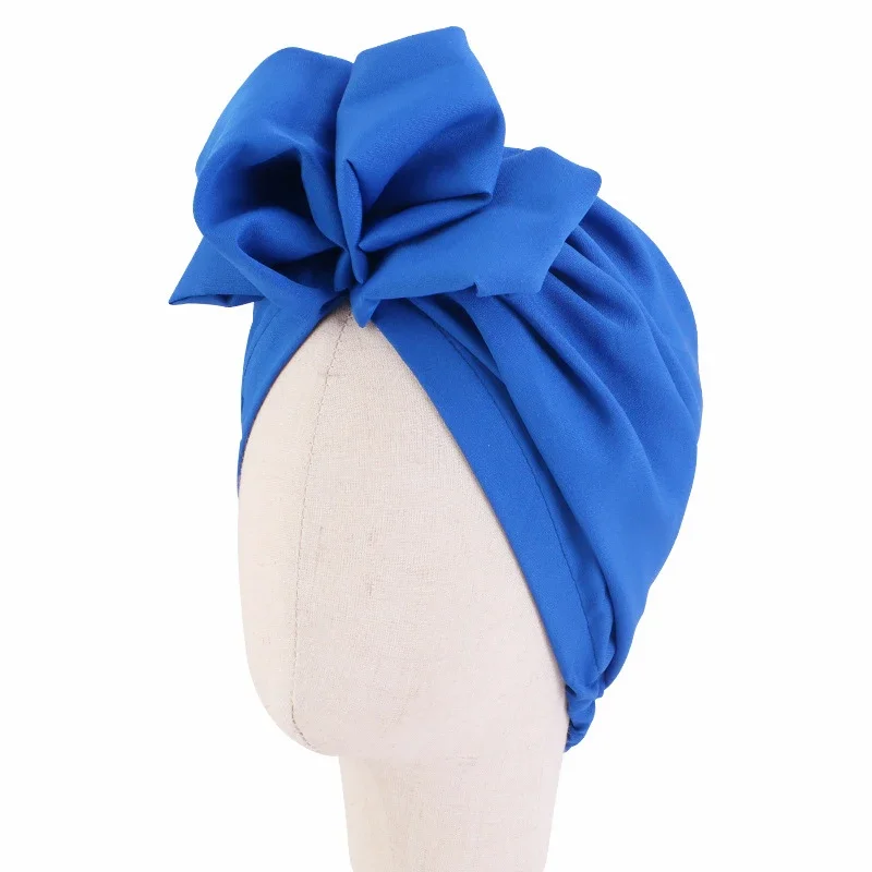 Cute Big Flower Muslim Kids Girls Hijab Turban Bonnet Chemo Cap Arab Islamic Underscarf Child Headwear Headscarf Cover 5-12Years