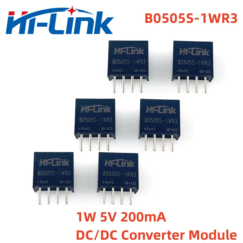 Free Ship 5pcs/Lot Hi-Link 1W 5V 200mA B0505S-1WR3 Isolated DC-DC Power Supply Module 4.5~5.5Vdc CE