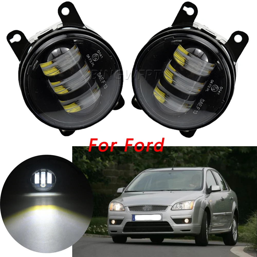 2 feux antibrouillard LED pour Ford Focus MK2 berline DA 2004-2010, feux de jour DRL, accessoires de pare-chocs avant