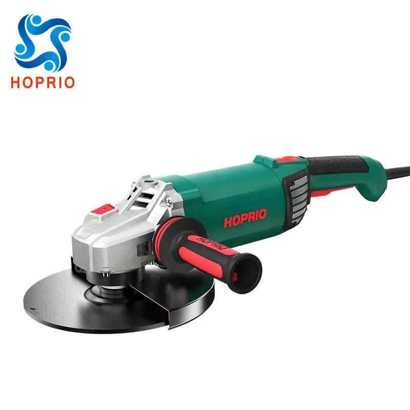 Hoprio 7 inch 220V high power tools brushless angle grinder wholesale